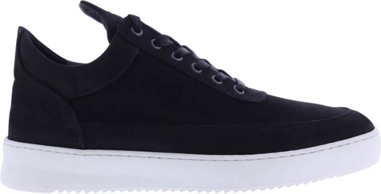 Filling Pieces Heren Low Top Ripple Nubuck Zwart Black Heren