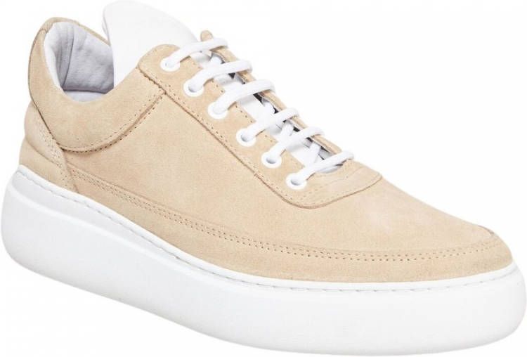 Filling Pieces Beige Suède Sleehak Sneakers Beige Dames