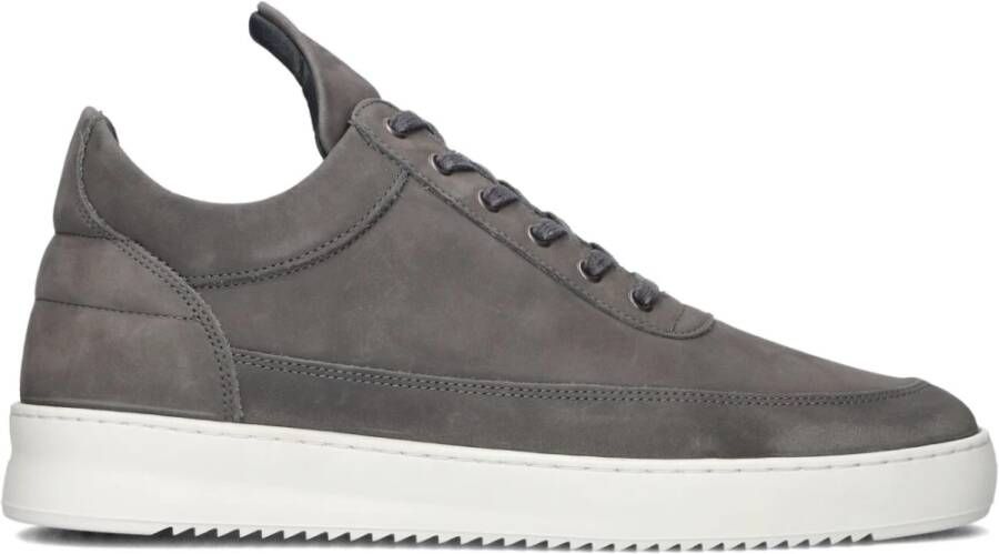 Filling Pieces Lage Organische Suède Sneakers Gray Dames