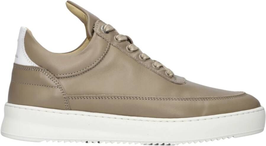 FILLING PIECES Sneakers Dames Low Top Element Maat: 38 Materiaal: Leer Kleur: Taupe