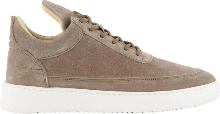 Filling Pieces Lage Top Suède Aarde Schoenen Beige Heren