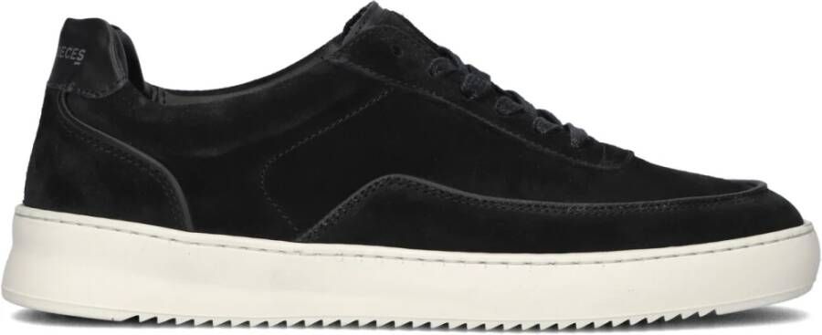 Filling Pieces Lage Top Suède Sneakers Zwart Black Heren