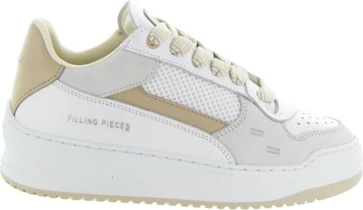 FILLING PIECES Lage Sneakers Dames Avenue Mix Maat: 37 Materiaal: Leer Kleur: Wit