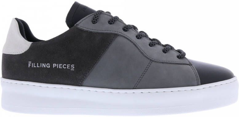 Filling Pieces Low Plain Court Black Grey Heren Sneaker