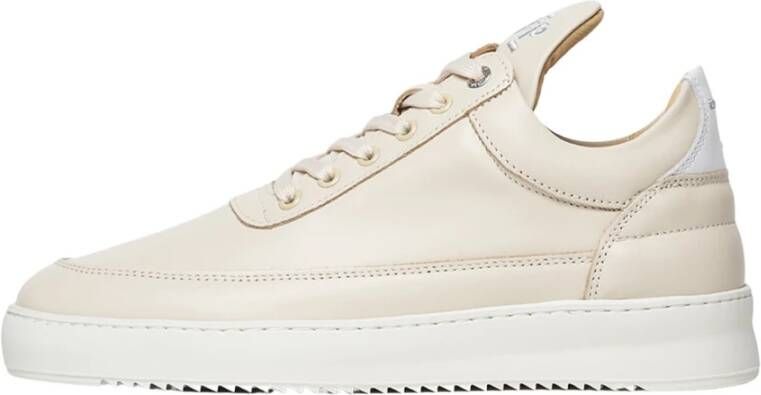 FILLING PIECES Sneakers Dames Low Top Element Maat: 37 Materiaal: Leer Kleur: Beige