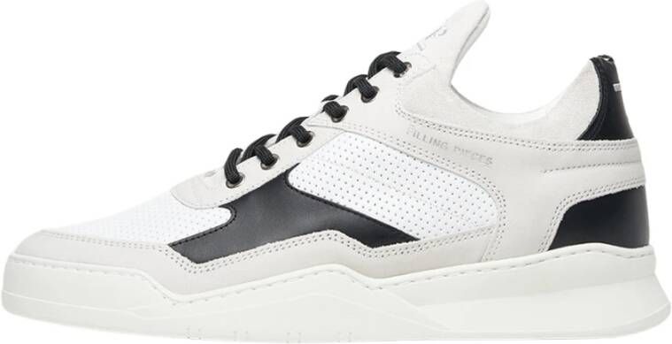 Filling Pieces Low Top Ghost Paneled White Black White Heren