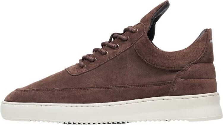 Filling Pieces Low Top Organic Suede Brown Bruin Heren