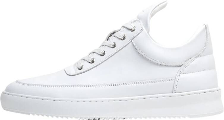 Filling Pieces Low Top Ripple Nappa White Heren