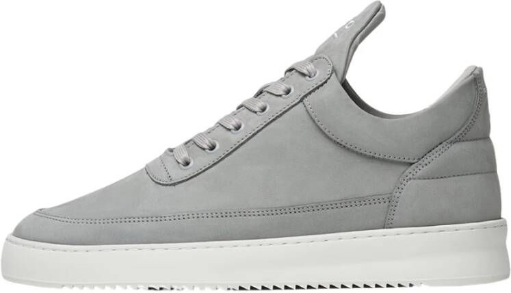 Filling Pieces Low Top Ripple Nubuck Cement Grey Gray Heren