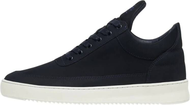 Filling Pieces Low Top Ripple Nubuck Navy Blue Heren