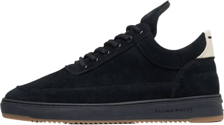 Filling Pieces Low Top Ripple Suede Black Heren Sneakers