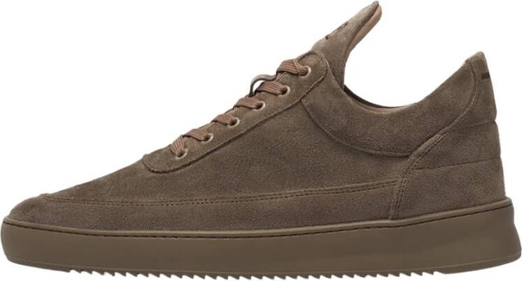 Filling Pieces Low Top Suede All Taupe Brown Heren