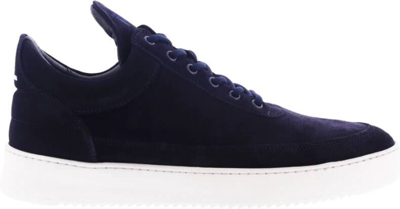 FILLING PIECES Lage Sneakers Heren Low Top Org Sue Maat: 43 Materiaal: Suède Kleur: Blauw