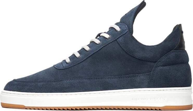 Filling Pieces Low Top Suede Dark Blue Blauw Heren