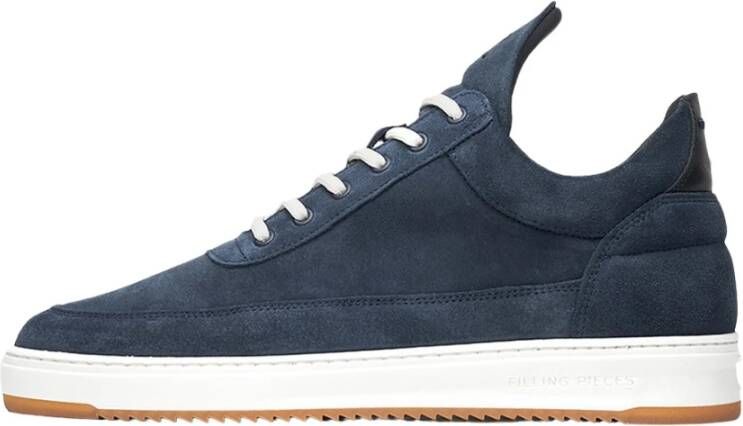 Filling Pieces Low Top Suede Dark Blue Blauw