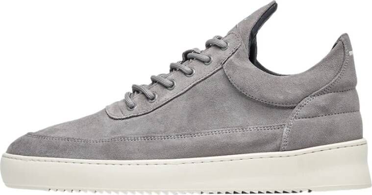 Filling Pieces Low Top Suede Organic Grey Heren Sneakers