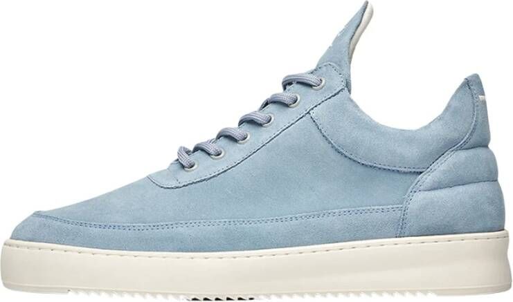 Filling Pieces Low Top Suede Sky Blue Heren