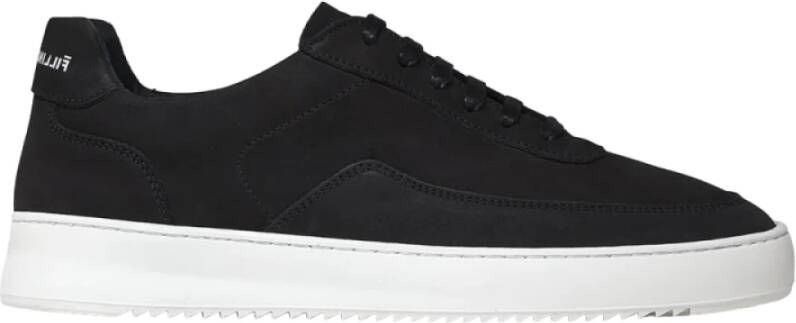 Filling Pieces Mondo 2.0 Ripple Nubuck Zwarte Sneakers Black Heren