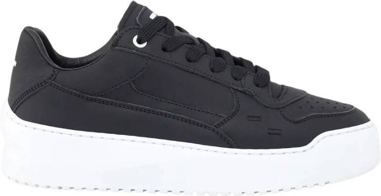 Filling Pieces Zwarte leren Avenue Sneakers Black Dames