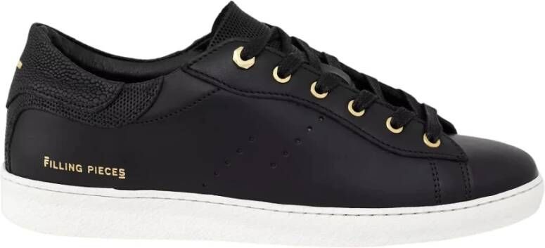 Filling Pieces Zwarte leren Frame Aten sneakers Black Dames