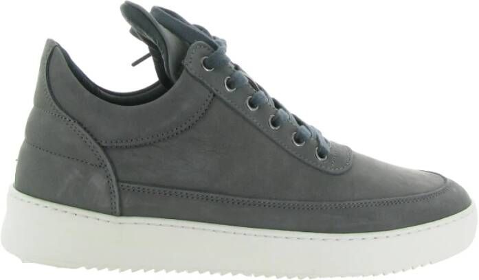 Filling Pieces Zwarte Nubuck Shark Low Top Sneakers Gray Heren