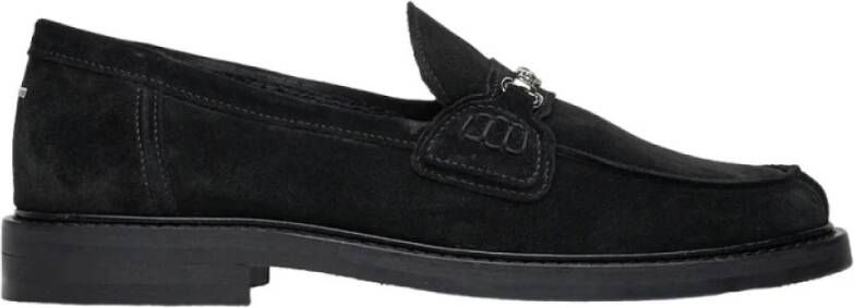 Filling Pieces Zwarte Suède Loafers Black