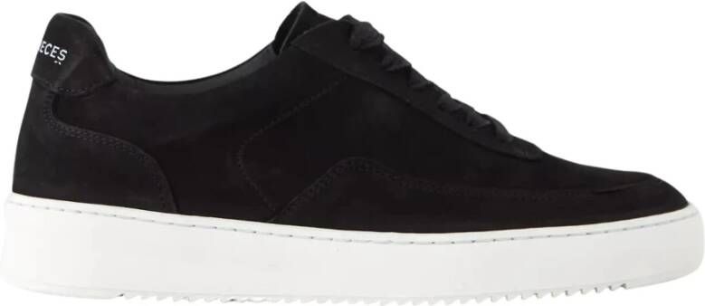 Filling Pieces Zwarte Suède Stijlvolle Sneakers Black Heren