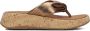 FITFLOP Slippers Dames Hn3 Maat: 41 Materiaal: Leer Kleur: Brons - Thumbnail 2