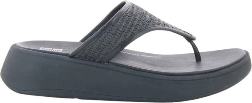 FitFlop Damesschoenen Zwart F-Mode Flatform TOE Zwart Dames