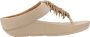 FitFlop Kralen Lederen Teen Flip Flops Beige Dames - Thumbnail 1