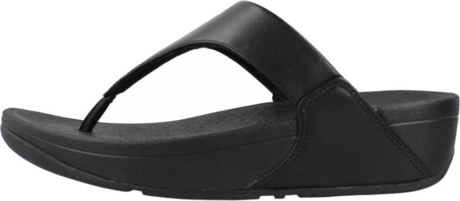 FitFlop Leren Teenslippers Black Dames