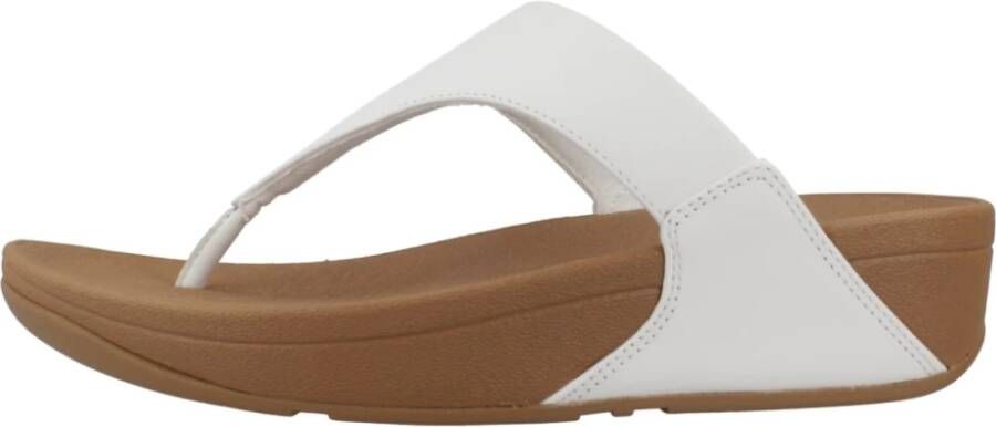 FitFlop Leren Teenslippers White Dames