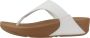 FitFlop Lulu Leather Toepost slippers voor Vrouwen Wit - Thumbnail 5