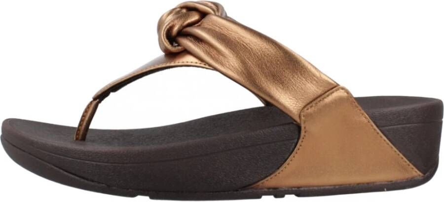 FitFlop Metallic Knoop Flip Flops Brown Dames