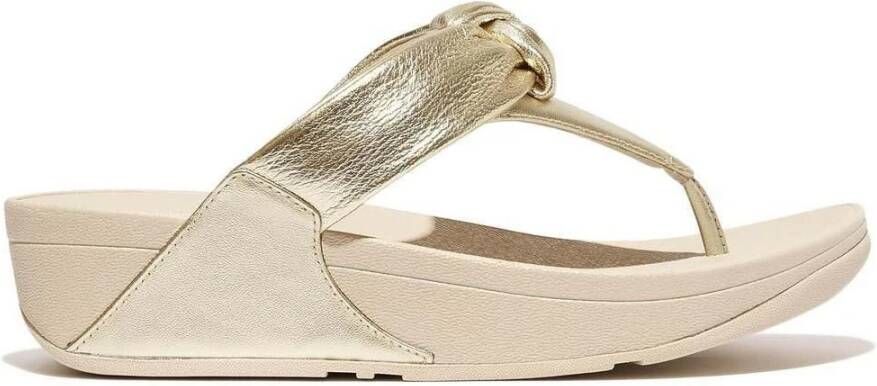 FitFlop Platina Metallic Teenslipper Sandalen Yellow Dames