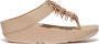 FitFlop Kralen Lederen Teen Flip Flops Beige Dames - Thumbnail 8