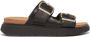 FitFlop Buckle Two-bar Leather Slides Zwart Vrouw - Thumbnail 2