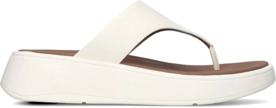 FitFlop Witte Leren Stijlvolle Slippers White Dames