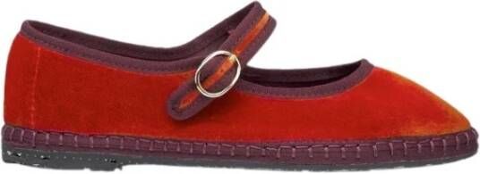 Flabelus Comfortabele Mary Jane Schoenen Red Dames