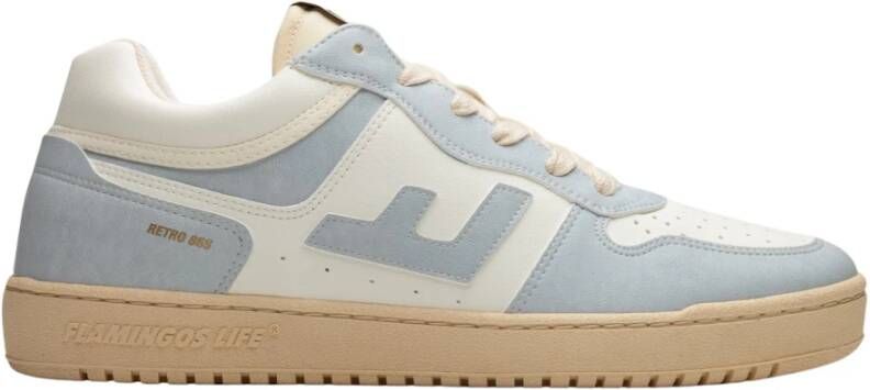 Flamingos' Life Retro Fog Vanilla Stijlvolle Sneakers Blue Unisex