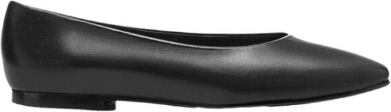 Flattered Square Toe Ballet Flats Black Dames