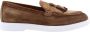 Flecs Klassieke Teddy Moccasin Loafers Brown Heren - Thumbnail 9