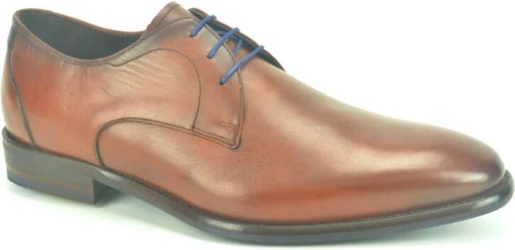 Floris van Bommel Elegante Cognac Geklede Schoenen Brown Heren