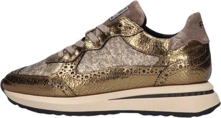 Floris van Bommel Gouden Glam Sneakers Sumi 07.08 Yellow Dames