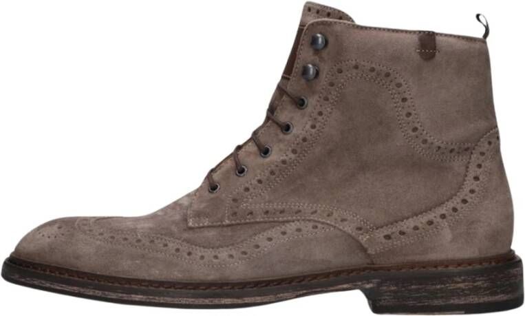 Floris van Bommel Heren Brogue Veterboots Beige Heren