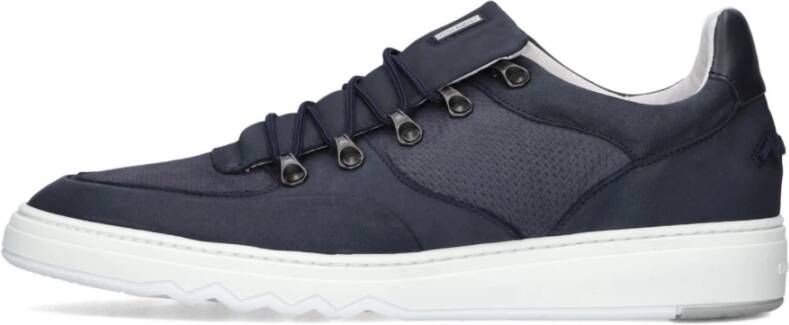 Floris van Bommel Lage Sneakers Nubuck Leer Blue Heren