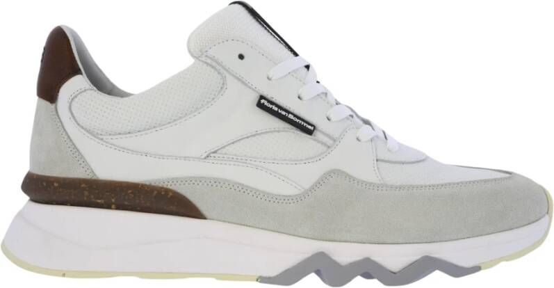 Floris van Bommel Sport Wit Kalfsleer Sneakers White Heren