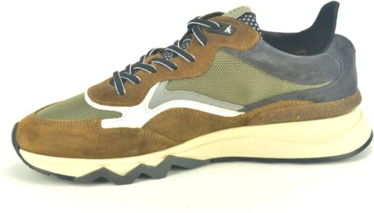 Floris van Bommel Taupe Combi Runner N. Schoenen Multicolor Heren