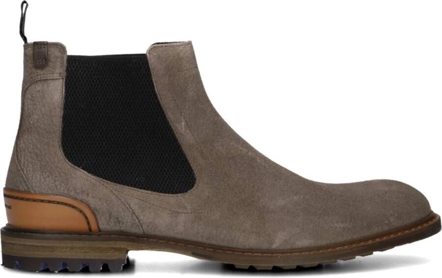 Floris van Bommel Taupe Nubuck Stijlvolle Laarzen Brown Heren