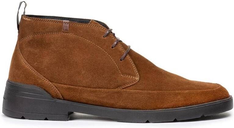 Van Bommel Casual Lichtgewicht Cognac Suède Boot Brown Heren